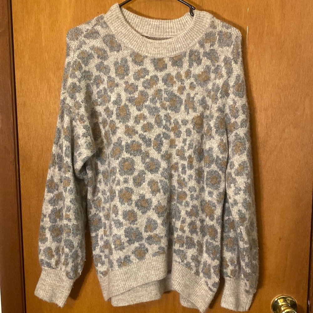 Cheetah print sweater
